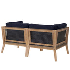 EEI-6119 Clearwater Outdoor Patio Teak Wood Loveseat by Modway
