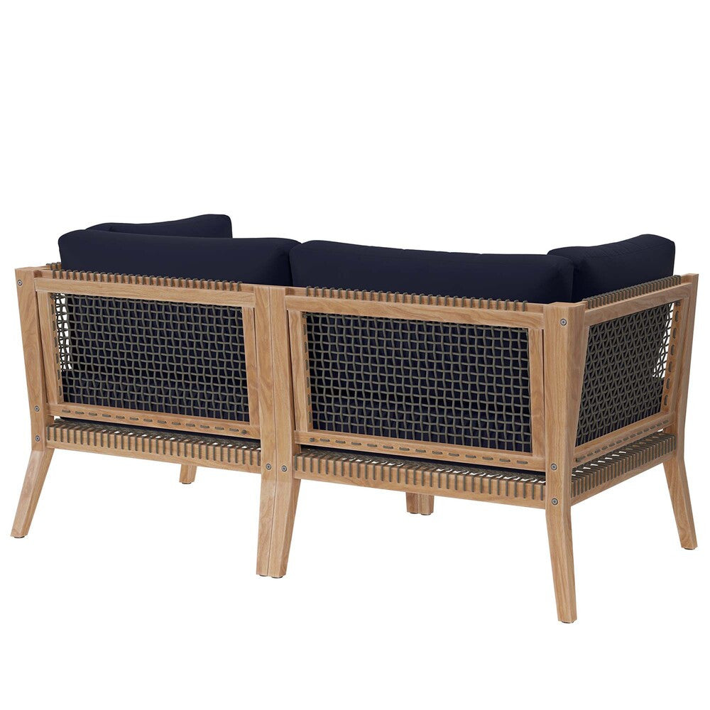 EEI-6119 Clearwater Outdoor Patio Teak Wood Loveseat by Modway