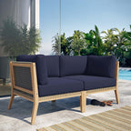 EEI-6119 Clearwater Outdoor Patio Teak Wood Loveseat by Modway