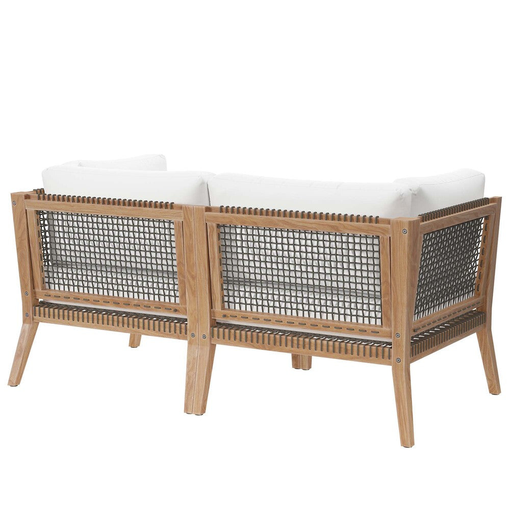 EEI-6119 Clearwater Outdoor Patio Teak Wood Loveseat by Modway