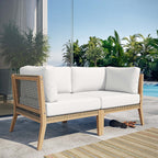 EEI-6119 Clearwater Outdoor Patio Teak Wood Loveseat by Modway