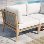 EEI-6119 Clearwater Outdoor Patio Teak Wood Loveseat by Modway