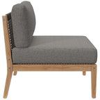 EEI-6120 Clearwater Outdoor Patio Teak Wood Sofa by Modway