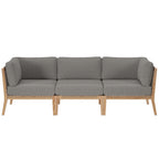 EEI-6120 Clearwater Outdoor Patio Teak Wood Sofa by Modway