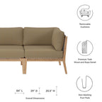 EEI-6120 Clearwater Outdoor Patio Teak Wood Sofa by Modway