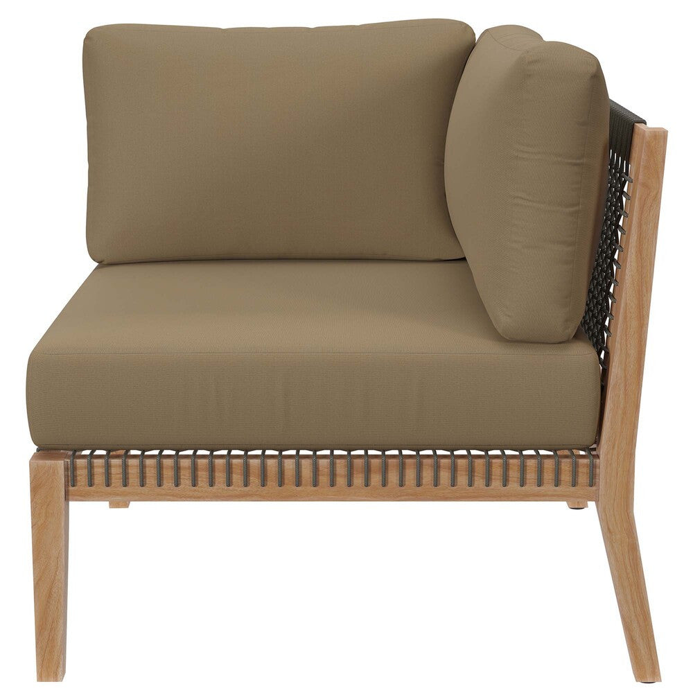 EEI-6120 Clearwater Outdoor Patio Teak Wood Sofa by Modway