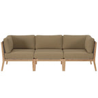 EEI-6120 Clearwater Outdoor Patio Teak Wood Sofa by Modway