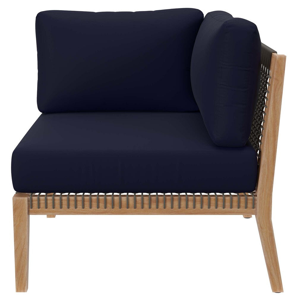 EEI-6120 Clearwater Outdoor Patio Teak Wood Sofa by Modway