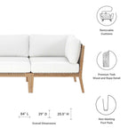 EEI-6120 Clearwater Outdoor Patio Teak Wood Sofa by Modway