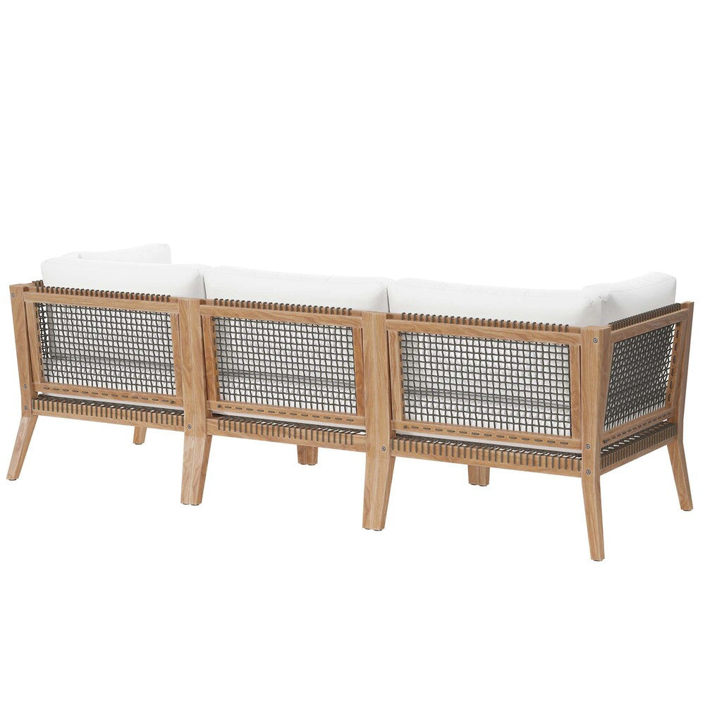 EEI-6120 Clearwater Outdoor Patio Teak Wood Sofa by Modway