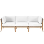EEI-6120 Clearwater Outdoor Patio Teak Wood Sofa by Modway