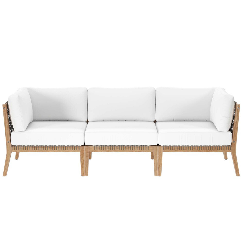 EEI-6120 Clearwater Outdoor Patio Teak Wood Sofa by Modway