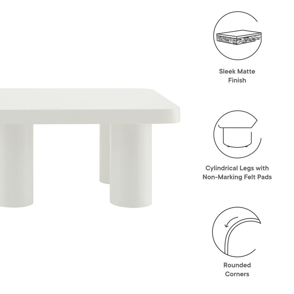 EEI-7072-WHI Cleo 54" Rectangular Coffee Table by Modway