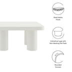 EEI-7072-WHI Cleo 54" Rectangular Coffee Table by Modway