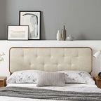 Modway Collins Tufted Fabric and Wood King Headboard by Modway-MOD-6235