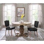 EEI-3491-BRN Column 47" Round Pine Wood Dining Table by Modway