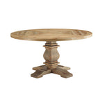 Modway EEI-3493-BRN Column 59" Round Pine Wood Dining Table Brown