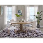 EEI-3495-BRN Column 71" Round Pine Wood Dining Table by Modway