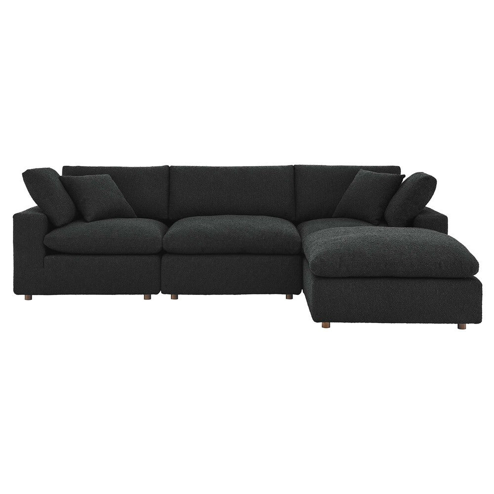 EEI-6363 Commix 4-Piece Down Filled Overstuffed Boucle Fabric Sectional Sofa by Modway
