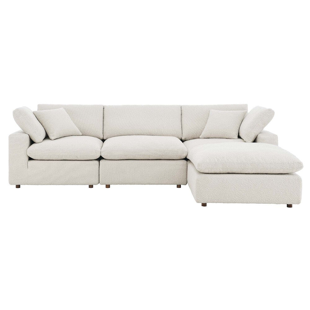 EEI-6363 Commix 4-Piece Down Filled Overstuffed Boucle Fabric Sectional Sofa by Modway