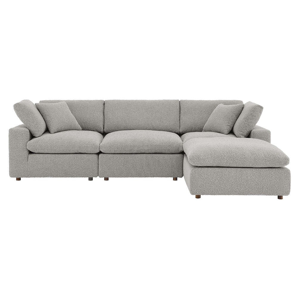 EEI-6363 Commix 4-Piece Down Filled Overstuffed Boucle Fabric Sectional Sofa by Modway