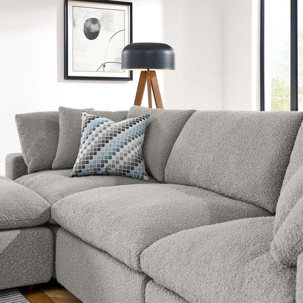 EEI-6363 Commix 4-Piece Down Filled Overstuffed Boucle Fabric Sectional Sofa by Modway