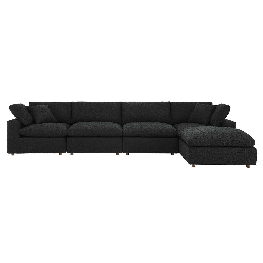 EEI-6365 Commix 5-Piece Down Filled Overstuffed Boucle Fabric Sectional Sofa by Modway