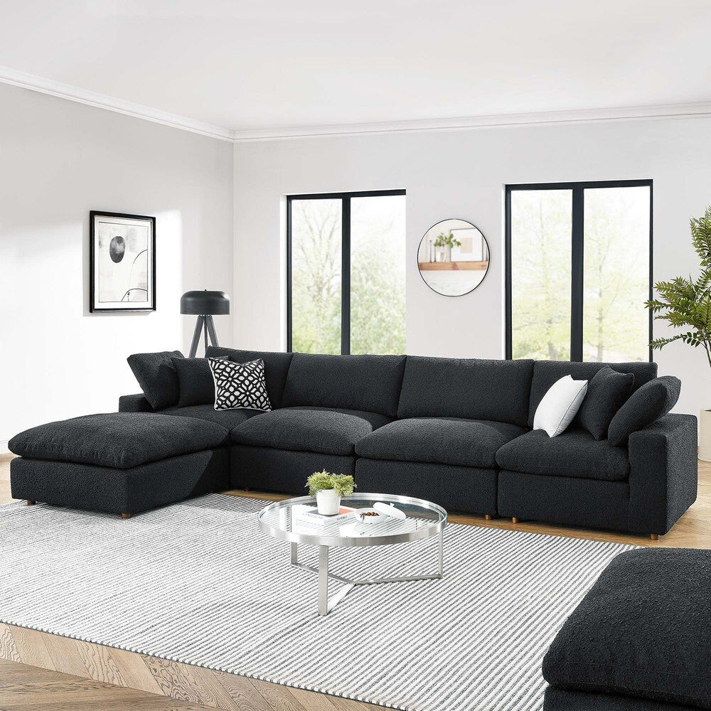 EEI-6365 Commix 5-Piece Down Filled Overstuffed Boucle Fabric Sectional Sofa by Modway