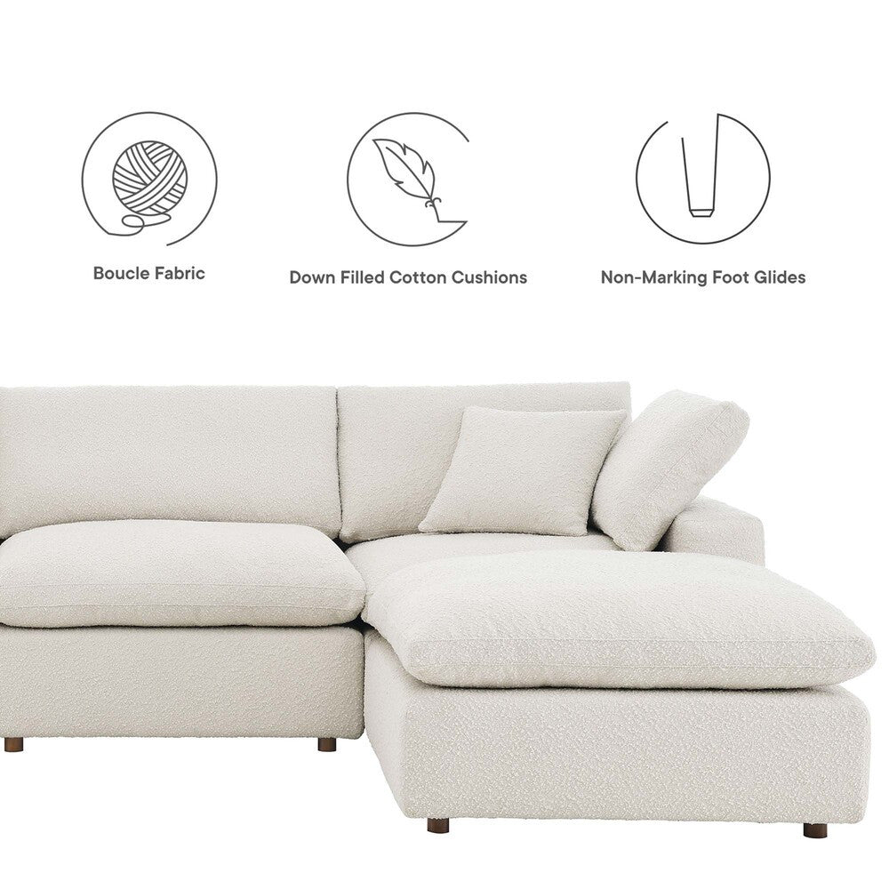 EEI-6365 Commix 5-Piece Down Filled Overstuffed Boucle Fabric Sectional Sofa by Modway