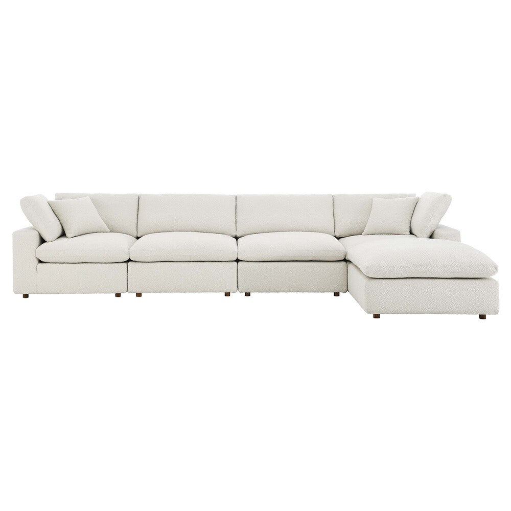 EEI-6365 Commix 5-Piece Down Filled Overstuffed Boucle Fabric Sectional Sofa by Modway
