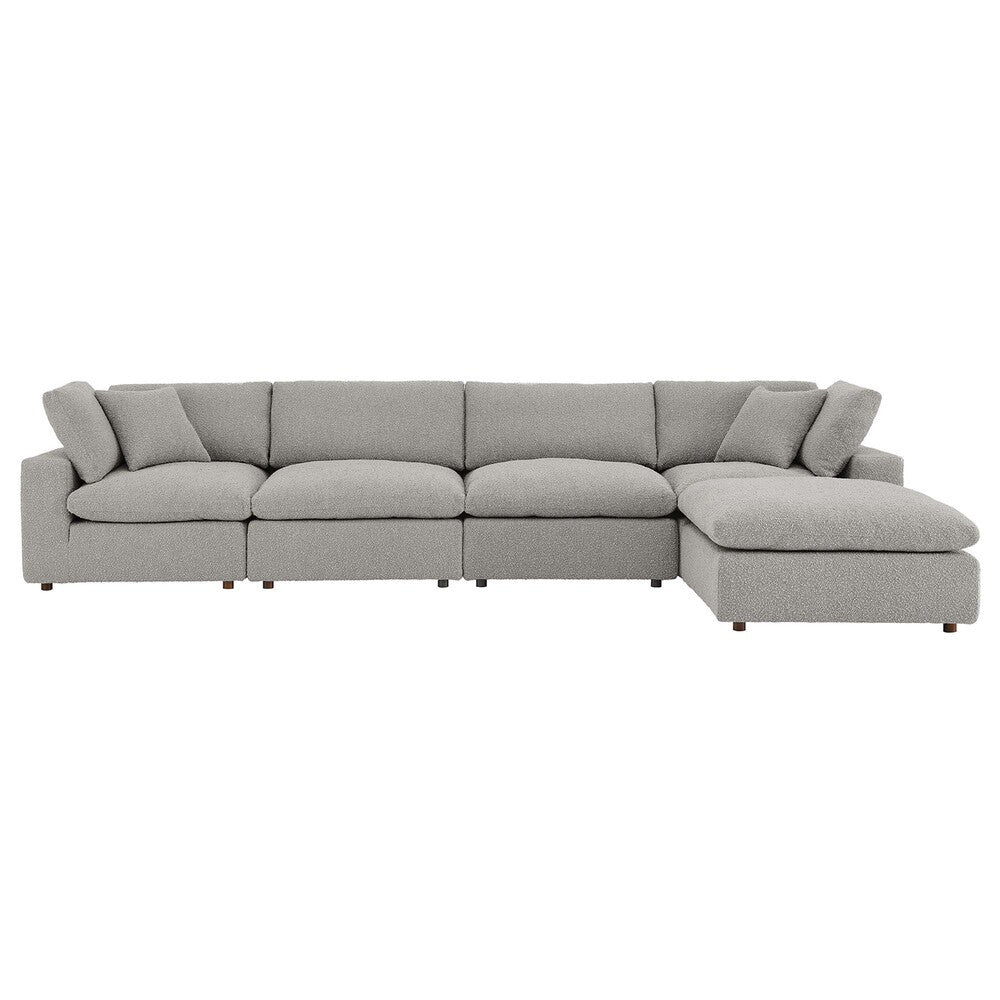 EEI-6365 Commix 5-Piece Down Filled Overstuffed Boucle Fabric Sectional Sofa by Modway