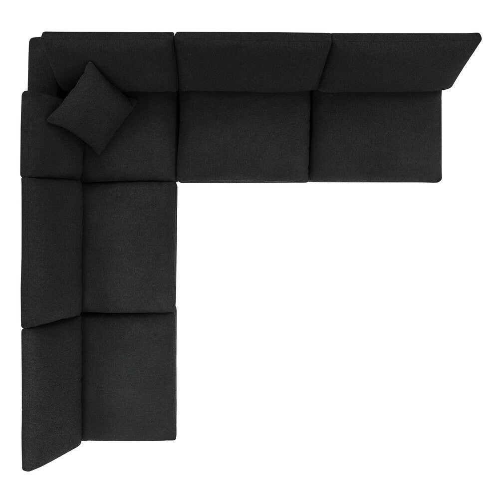 EEI-6367 Commix 5-Piece Down Filled Overstuffed Boucle Fabric Sectional Sofa by Modway