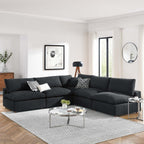EEI-6367 Commix 5-Piece Down Filled Overstuffed Boucle Fabric Sectional Sofa by Modway