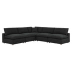 EEI-6367 Commix 5-Piece Down Filled Overstuffed Boucle Fabric Sectional Sofa by Modway