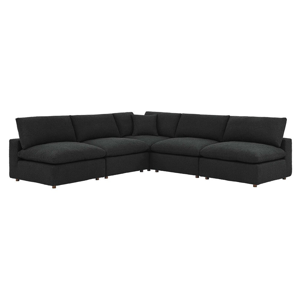 EEI-6367 Commix 5-Piece Down Filled Overstuffed Boucle Fabric Sectional Sofa by Modway