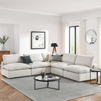 EEI-6367 Commix 5-Piece Down Filled Overstuffed Boucle Fabric Sectional Sofa by Modway