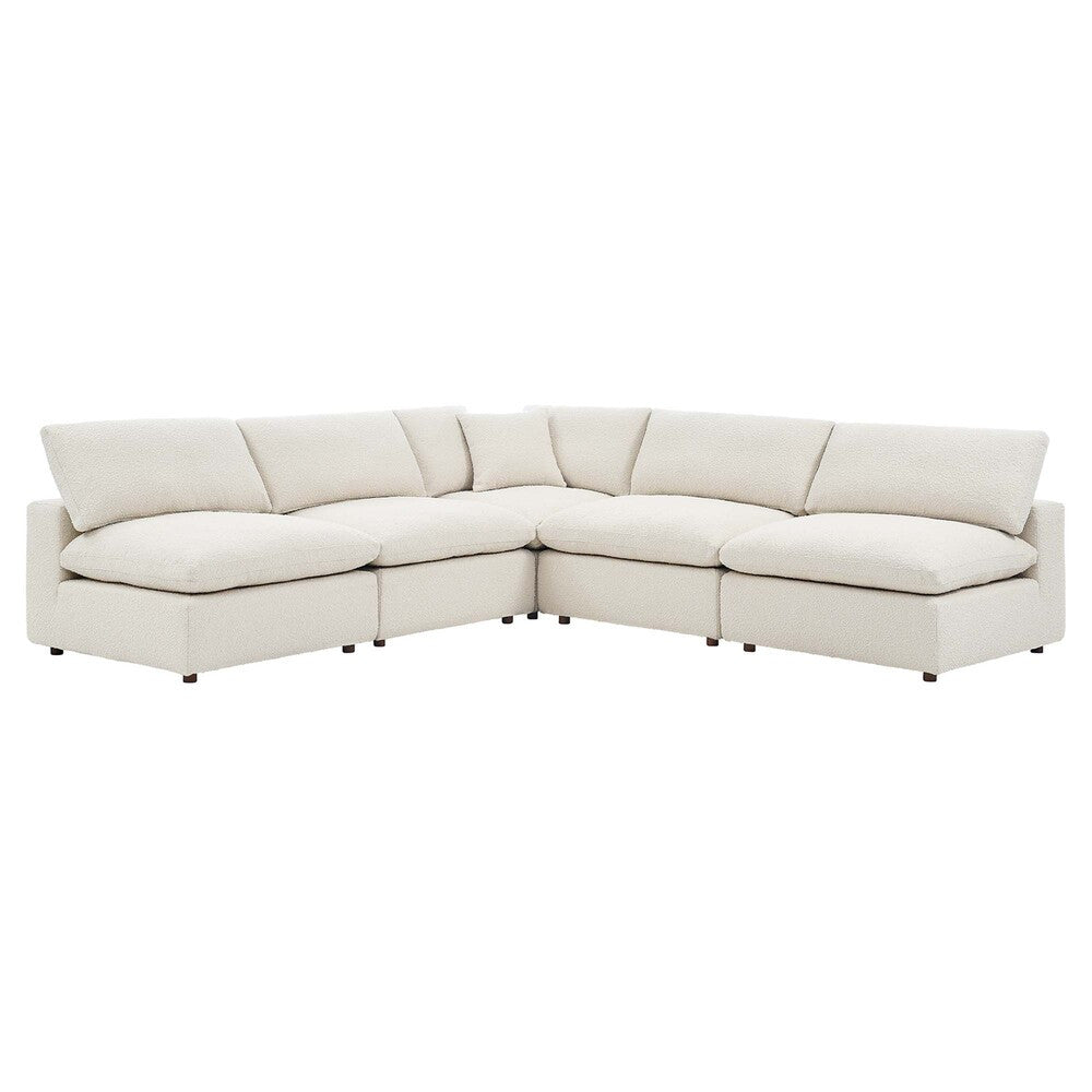 EEI-6367 Commix 5-Piece Down Filled Overstuffed Boucle Fabric Sectional Sofa by Modway