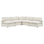 EEI-6367 Commix 5-Piece Down Filled Overstuffed Boucle Fabric Sectional Sofa by Modway