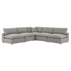 EEI-6367 Commix 5-Piece Down Filled Overstuffed Boucle Fabric Sectional Sofa by Modway