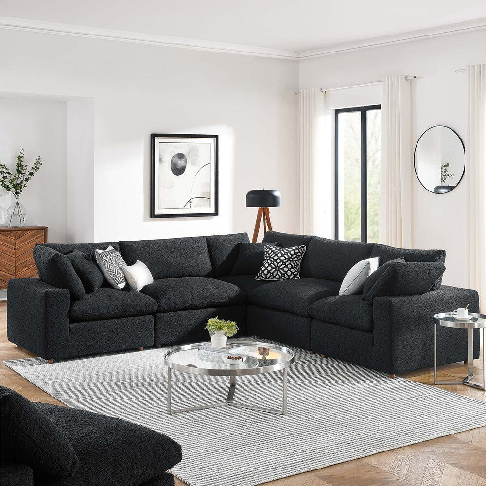 EEI-6368 Commix 5-Piece Down Filled Overstuffed Boucle Sectional Sofa by Modway
