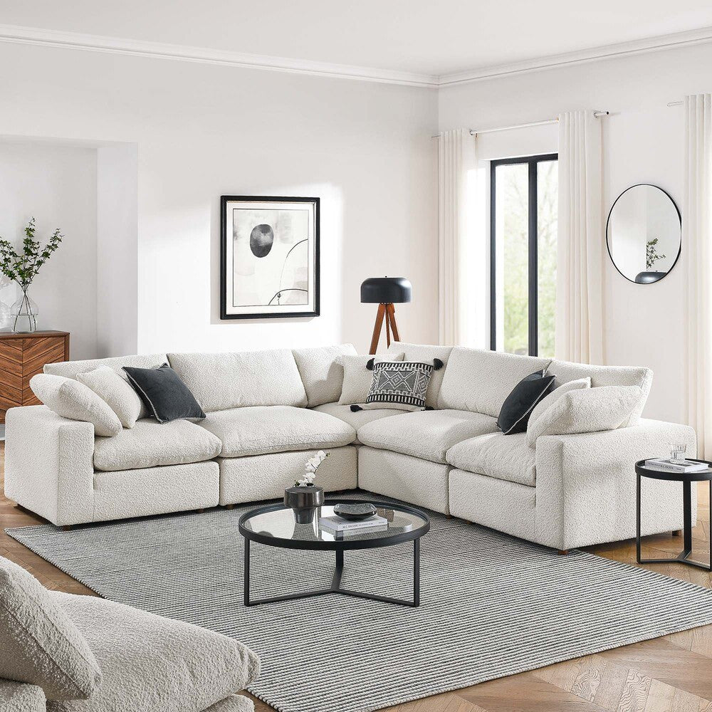 EEI-6368 Commix 5-Piece Down Filled Overstuffed Boucle Sectional Sofa by Modway