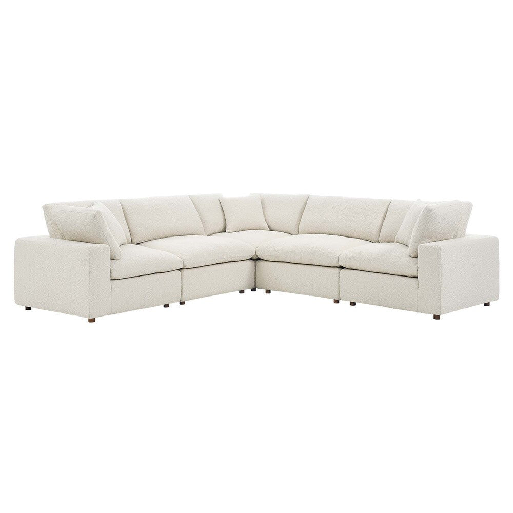 EEI-6368 Commix 5-Piece Down Filled Overstuffed Boucle Sectional Sofa by Modway
