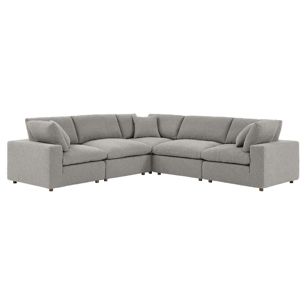 EEI-6368 Commix 5-Piece Down Filled Overstuffed Boucle Sectional Sofa by Modway