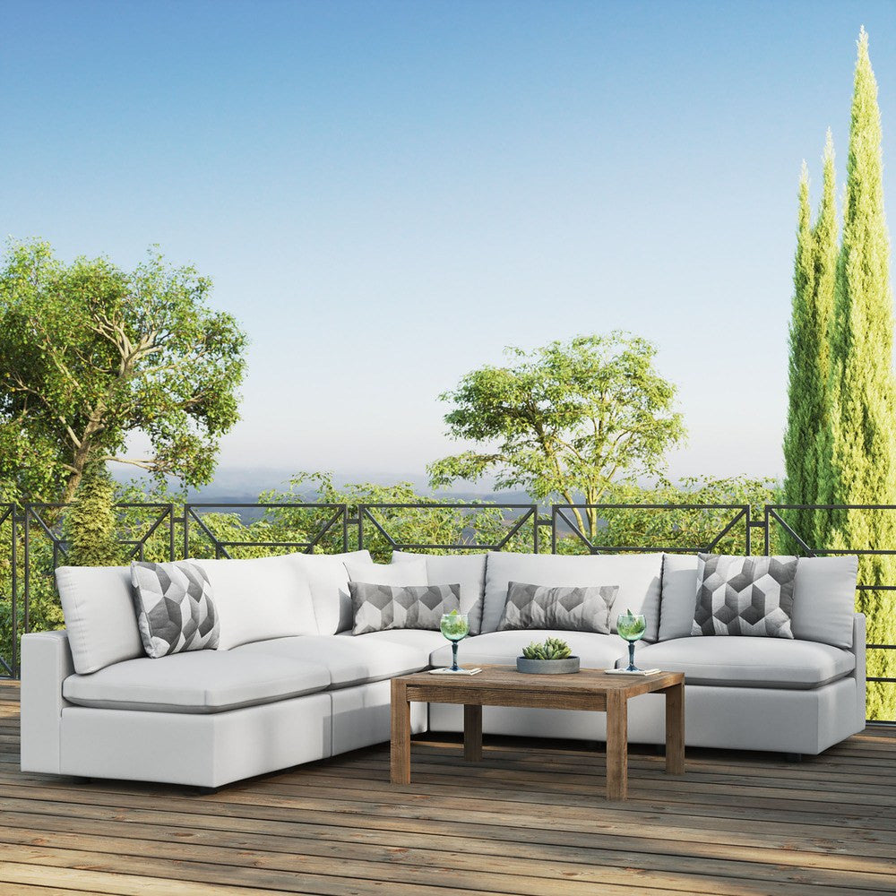 EEI-5587 Commix 5-Piece Outdoor Patio Sectional Sofa by Modway