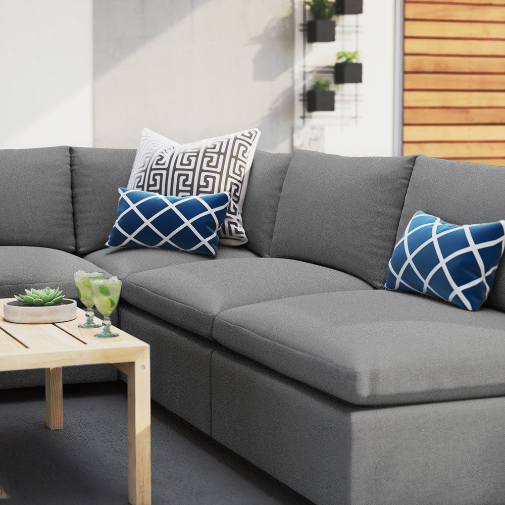 EEI-5588 Commix 5-Piece Sunbrella&reg; Outdoor Patio Sectional Sofa by Modway