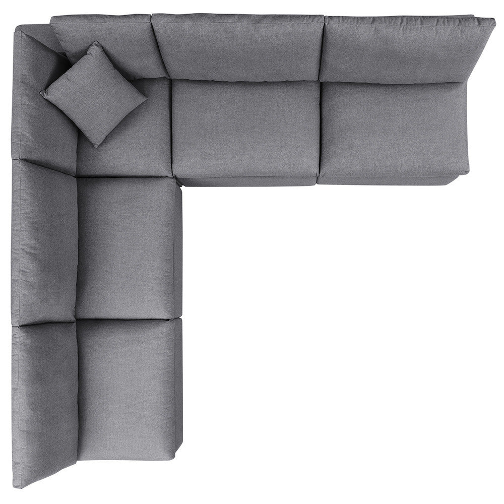 EEI-5588 Commix 5-Piece Sunbrella&reg; Outdoor Patio Sectional Sofa by Modway