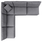 EEI-5588 Commix 5-Piece Sunbrella&reg; Outdoor Patio Sectional Sofa by Modway