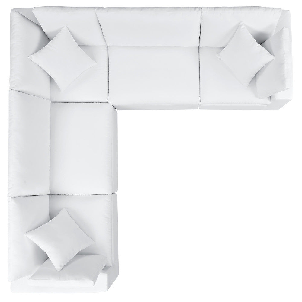 EEI-5590 Commix 5-Piece Sunbrella&reg; Outdoor Patio Sectional Sofa by Modway