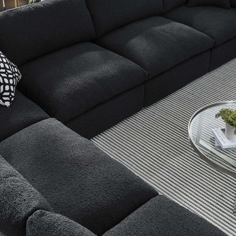 EEI-6369 Commix 6-Piece Down Filled Overstuffed Boucle Fabric Sectional Sofa by Modway