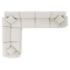 EEI-6369 Commix 6-Piece Down Filled Overstuffed Boucle Fabric Sectional Sofa by Modway
